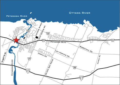 Map of Petawawa, Ontario, Canada